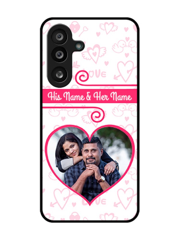 Custom Samsung Galaxy M56 5G Custom Metal Phone Case - Heart Shape Love Design