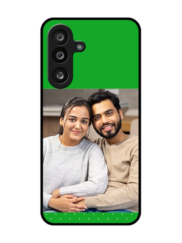 Custom Samsung Galaxy M56 5G Custom Metal Phone Case - Green Pattern Design