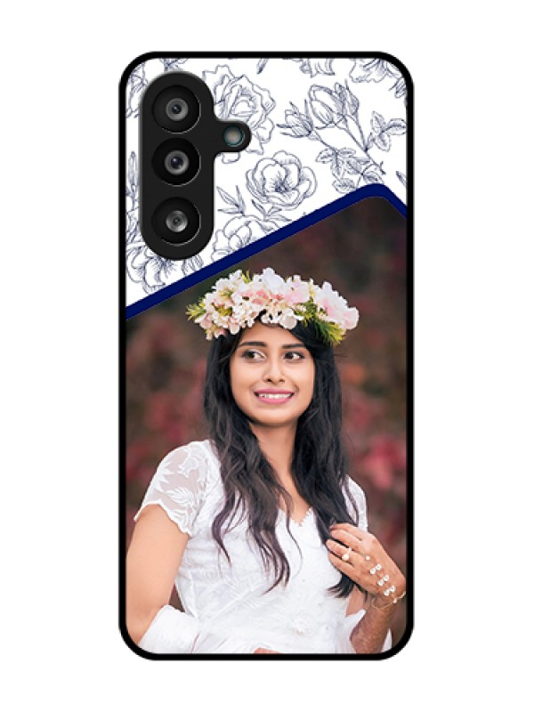 Custom Samsung Galaxy M56 5G Custom Metal Phone Case - Classy Floral Design