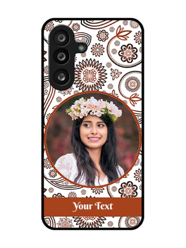 Custom Samsung Galaxy M56 5G Custom Metal Phone Case - Abstract Flower Design