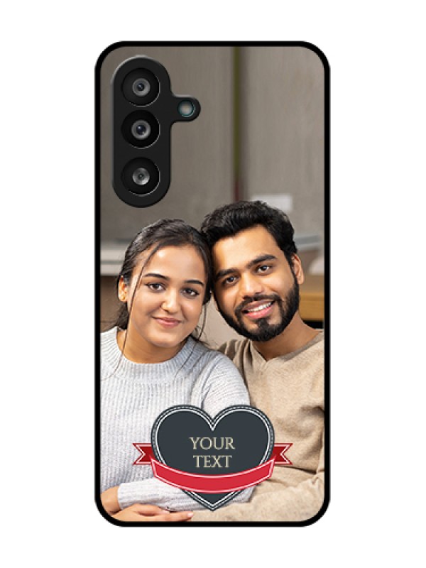 Custom Samsung Galaxy M56 5G Custom Metal Phone Case - Just Married Couple Design