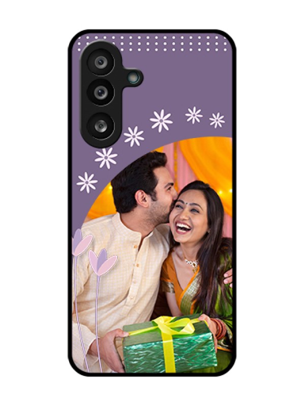 Custom Samsung Galaxy M56 5G Custom Metal Phone Case - Lavender Flowers Design