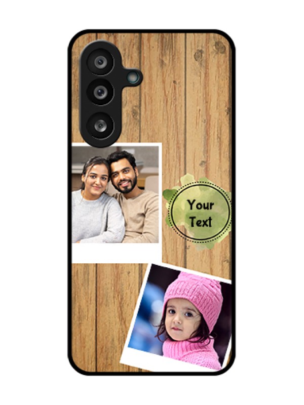 Custom Samsung Galaxy M56 5G Custom Metal Phone Case - Wooden Texture Design