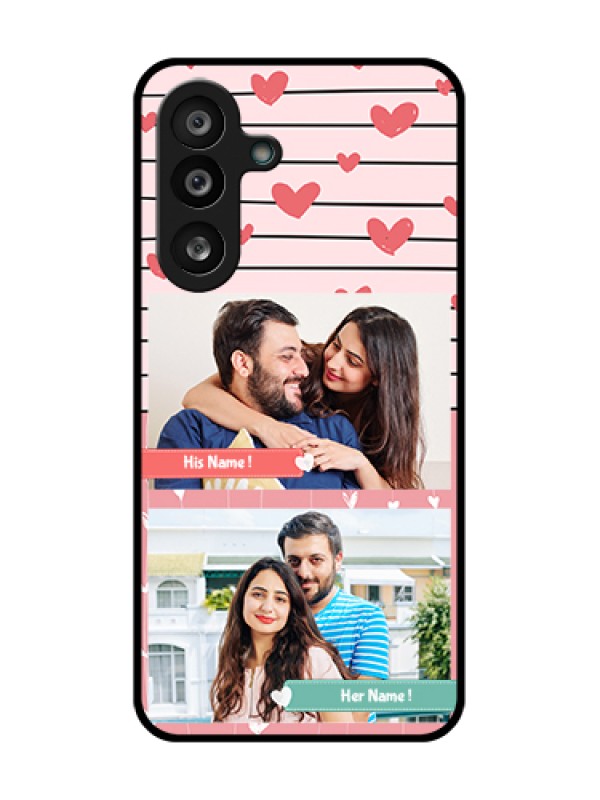 Custom Samsung Galaxy M56 5G Custom Metal Phone Case - Photo With Heart Design