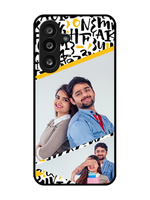 Custom Samsung Galaxy M56 5G Custom Metal Phone Case - Letters Pattern Design