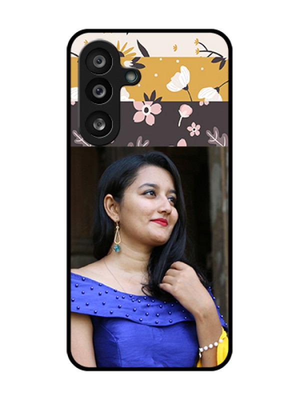Custom Samsung Galaxy M56 5G Custom Metal Phone Case - Stylish Floral Design