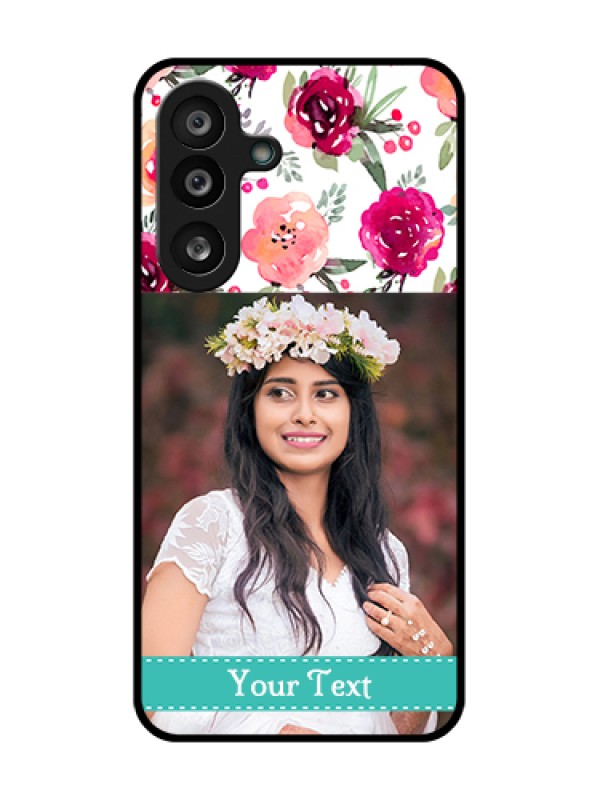 Custom Samsung Galaxy M56 5G Custom Metal Phone Case - Water Colors Floral Design