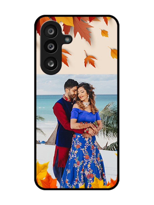 Custom Samsung Galaxy M56 5G Custom Metal Phone Case - Autumn Maple Leaves Design