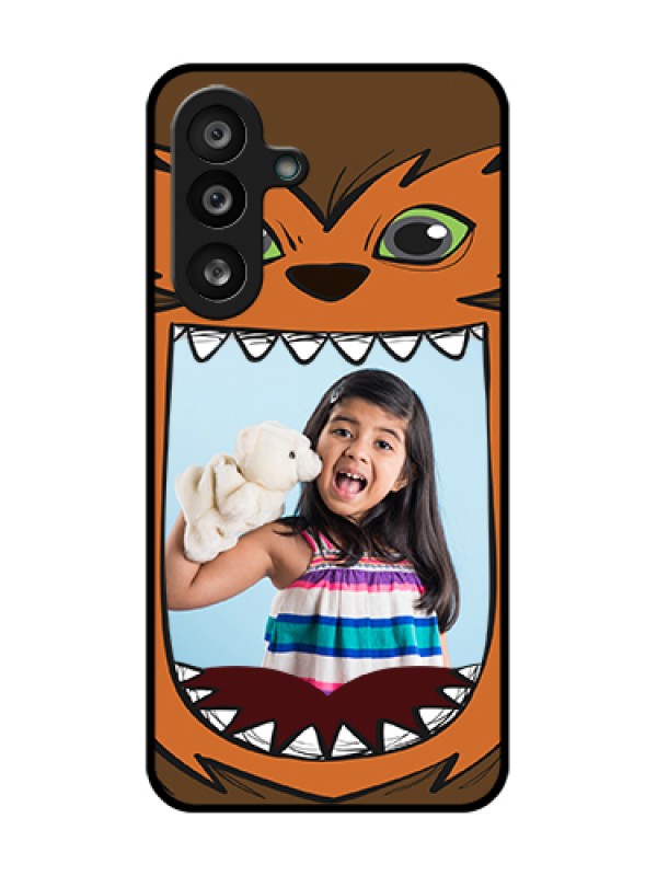 Custom Samsung Galaxy M56 5G Custom Metal Phone Case - Owl Monster Back Case Design