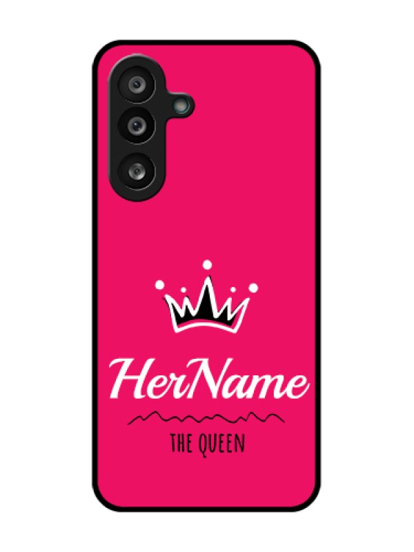 Custom Samsung Galaxy M56 5G Custom Metal Phone Case - Queen With Name Design