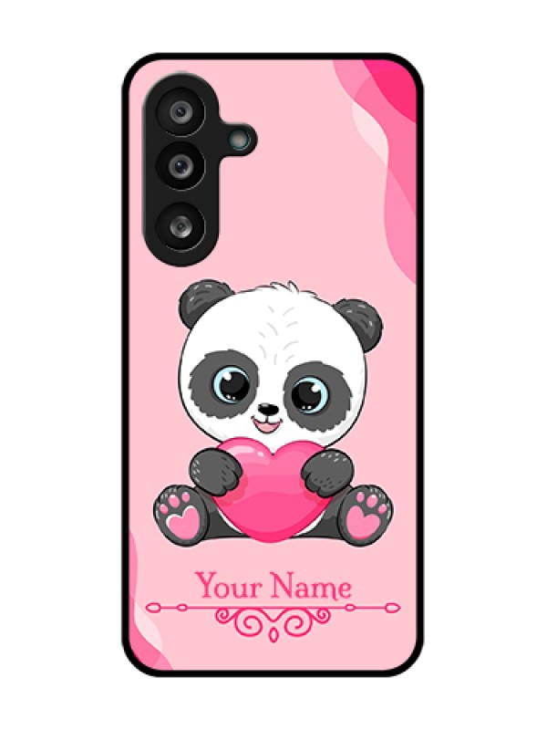 Custom Samsung Galaxy M56 5G Custom Metal Phone Case - Cute Panda Design
