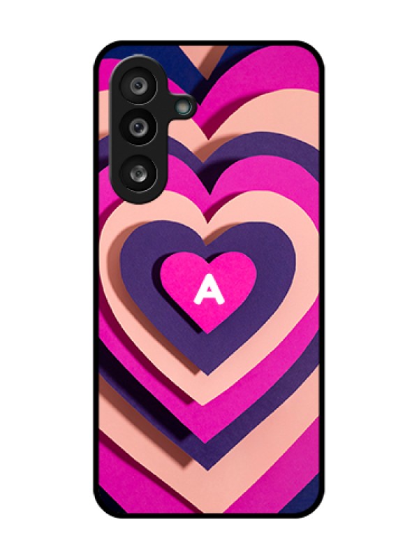 Custom Samsung Galaxy M56 5G Custom Metal Phone Case - Cute Heart Pattern Design