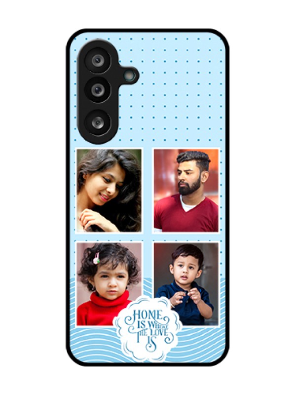 Custom Samsung Galaxy M56 5G Custom Metal Phone Case - Cute Love Quote With 4 Pic Upload Design