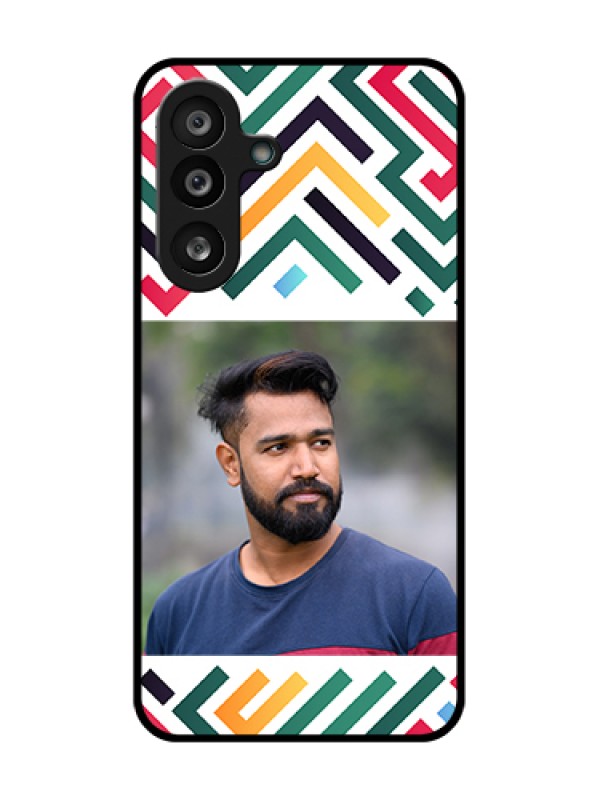 Custom Samsung Galaxy M56 5G Custom Metal Phone Case - Colorful Maze Pattern Design
