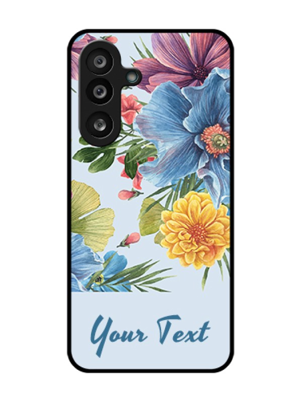 Custom Samsung Galaxy M56 5G Custom Metal Phone Case - Stunning Watercolored Flowers Painting Design