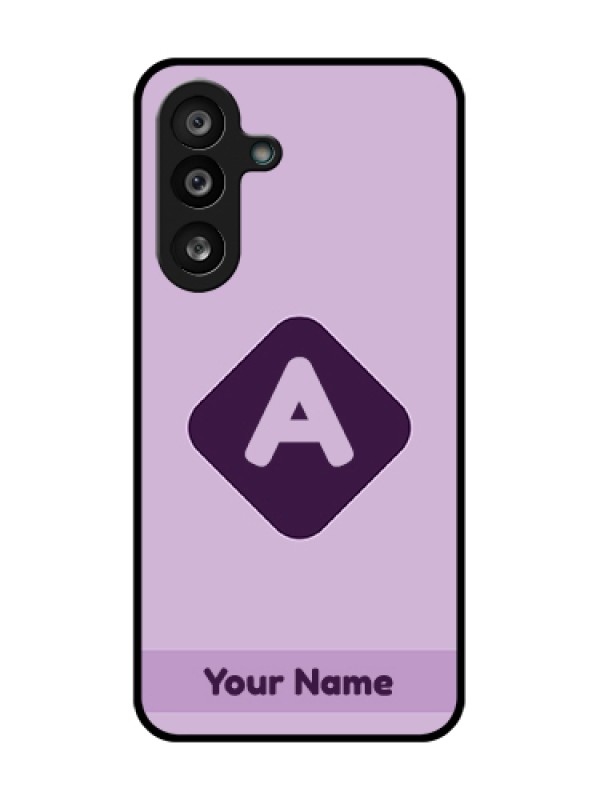 Custom Samsung Galaxy M56 5G Custom Metal Phone Case - Custom Letter In Curved Badge Design