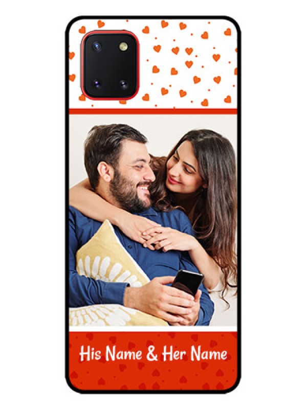 Custom Galaxy Note 10 Lite Custom Metal Phone CaseOrange Love Symbol Design