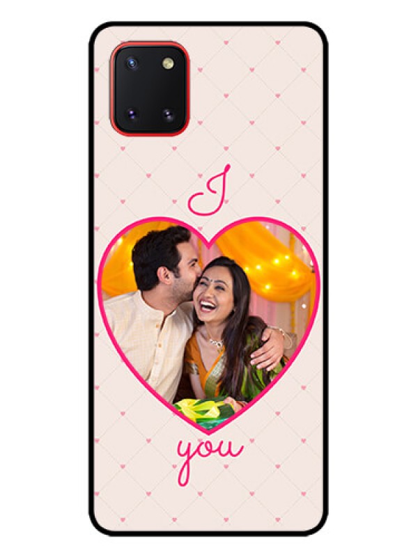 Custom Galaxy Note 10 Lite Custom Metal Phone CaseHeart Shape Design