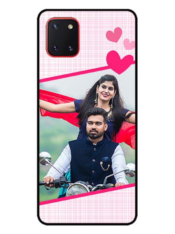 Custom Galaxy Note 10 Lite Custom Metal Phone CaseLove Shape Heart Design