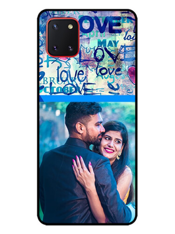 Custom Galaxy Note 10 Lite Custom Metal Phone CaseColorful Love Design