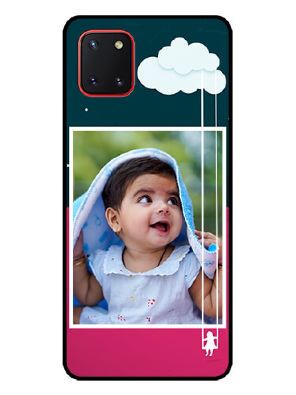 Custom Galaxy Note 10 Lite Custom Metal Phone CaseCute Girl With Cloud Design