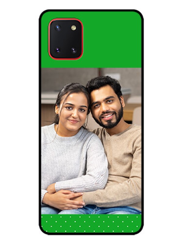 Custom Galaxy Note 10 Lite Custom Metal Phone CaseGreen Pattern Design