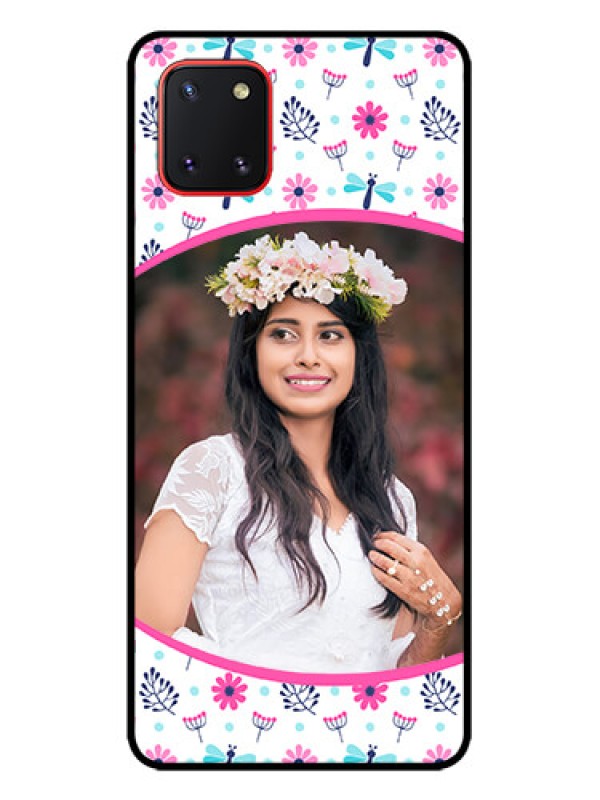 Custom Galaxy Note 10 Lite Custom Metal Phone CaseColorful Flower Design