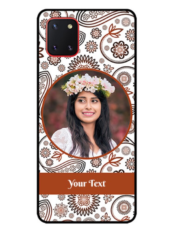 Custom Galaxy Note 10 Lite Custom Metal Phone CaseAbstract Flower Design