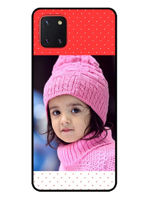 Custom Galaxy Note 10 Lite Custom Metal Phone CaseRed Pattern Design