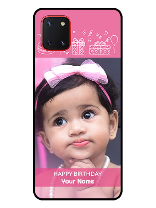 Custom Galaxy Note 10 Lite Custom Metal Phone CaseWith Birthday Line Art Design