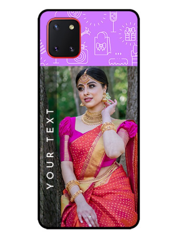 Custom Galaxy Note 10 Lite Custom Metal Phone CaseBirthday Icons Design