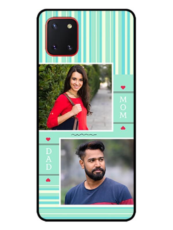 Custom Galaxy Note 10 Lite Custom Metal Phone CaseMom and Dad Pic Design