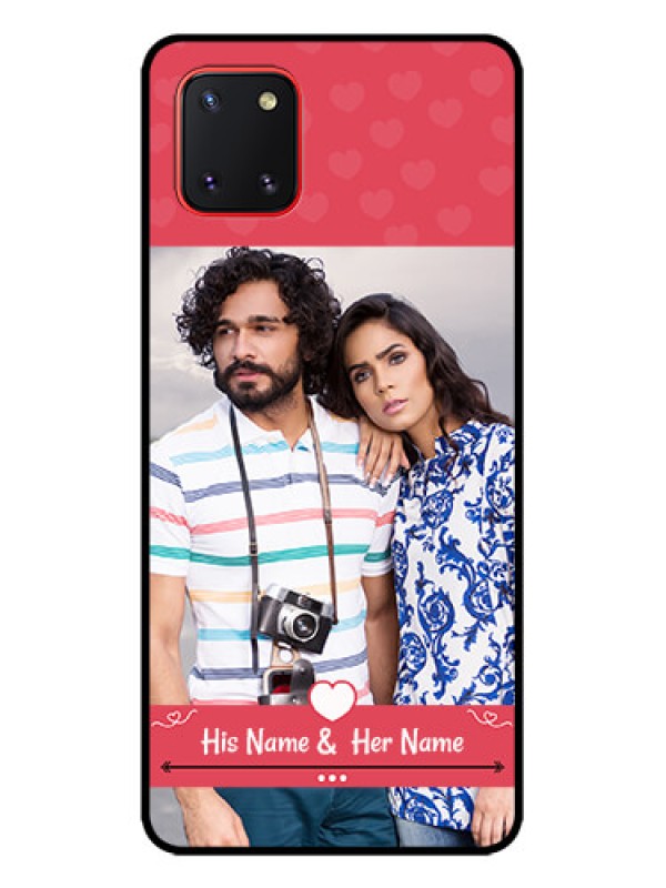 Custom Galaxy Note 10 Lite Custom Metal Phone CaseSimple Love Design