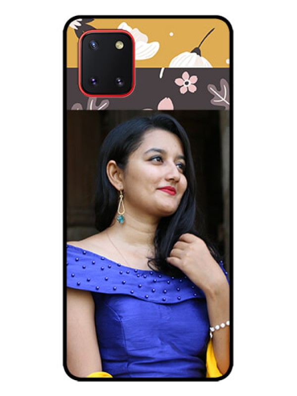 Custom Galaxy Note 10 Lite Custom Metal Phone CaseStylish Floral Design
