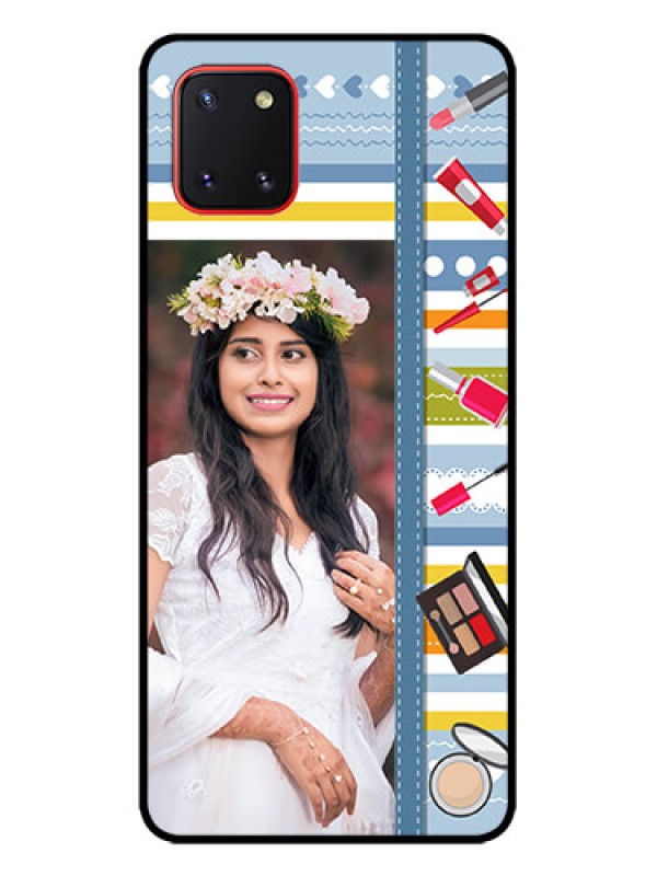 Custom Galaxy Note 10 Lite Custom Metal Phone CaseMakeup Icons Design