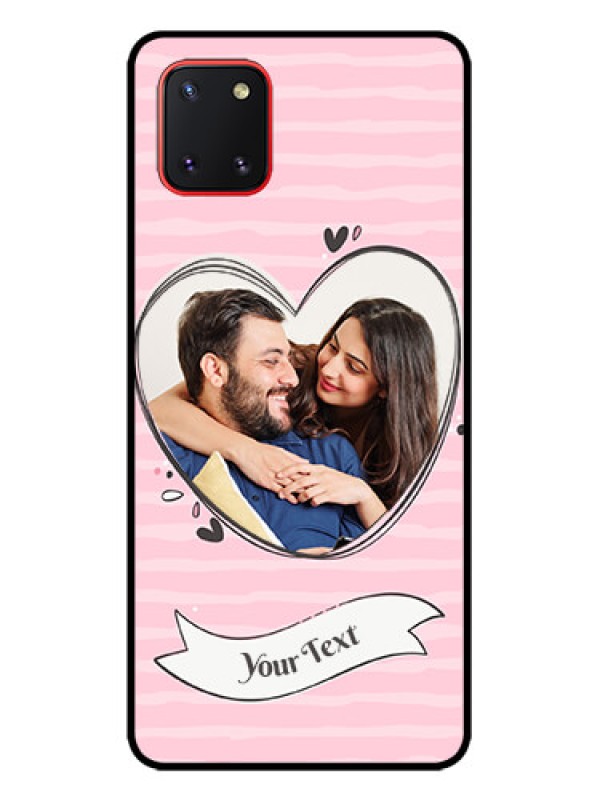Custom Galaxy Note 10 Lite Custom Metal Phone CaseVintage Heart Design