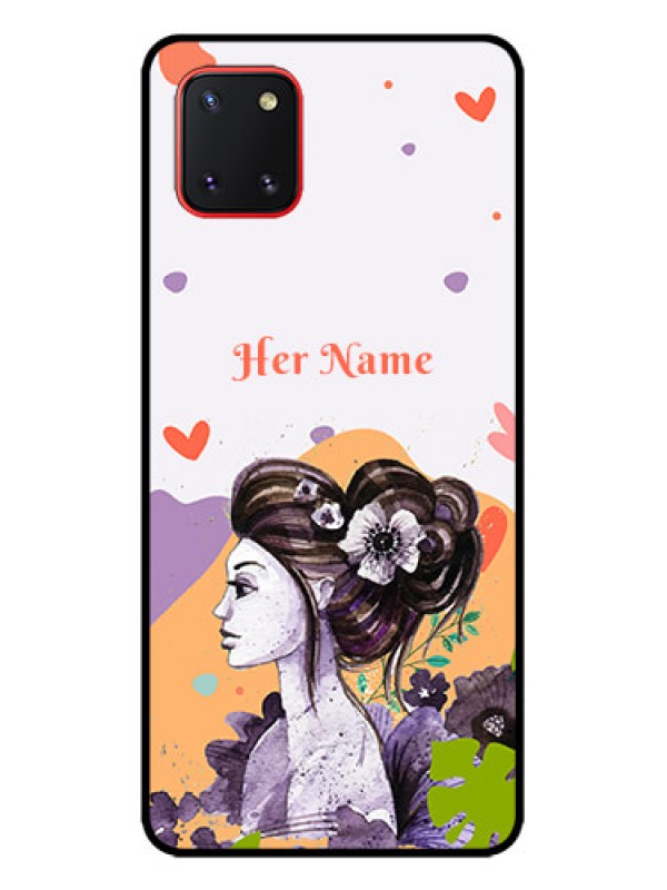 Custom Galaxy Note 10 Lite Custom Metal Phone CaseWoman And Nature Design