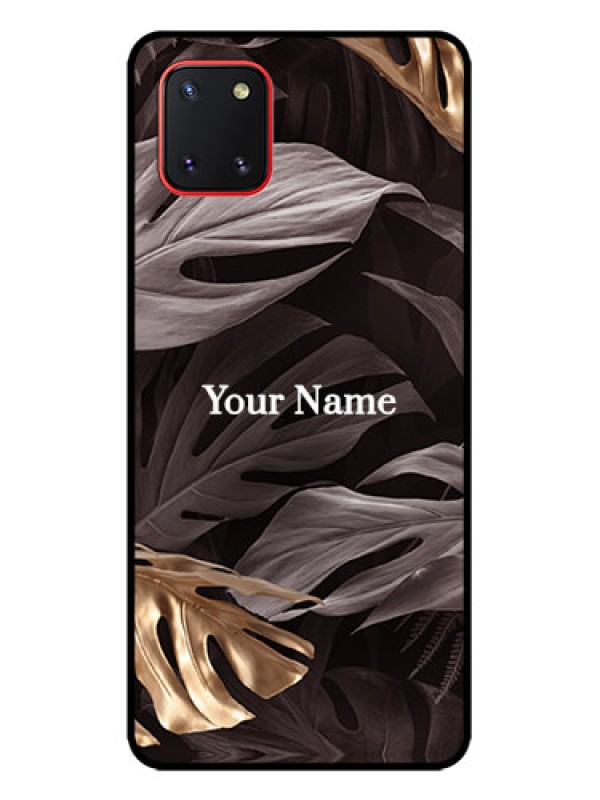 Custom Galaxy Note 10 Lite Custom Metal Phone CaseWild Leaves Digital Paint Design