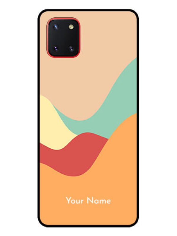 Custom Galaxy Note 10 Lite Custom Metal Phone CaseOcean Waves Multi - Colour Design