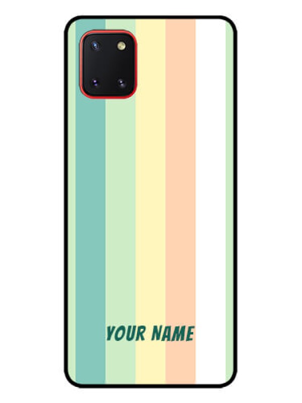 Custom Galaxy Note 10 Lite Custom Metal Phone CaseMulti - Colour Stripes Design