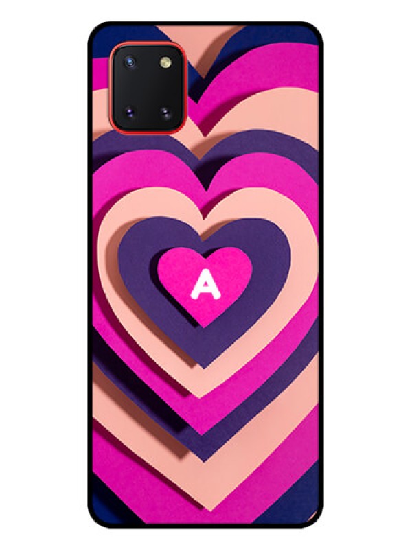 Custom Galaxy Note 10 Lite Custom Metal Phone CaseCute Heart Pattern Design