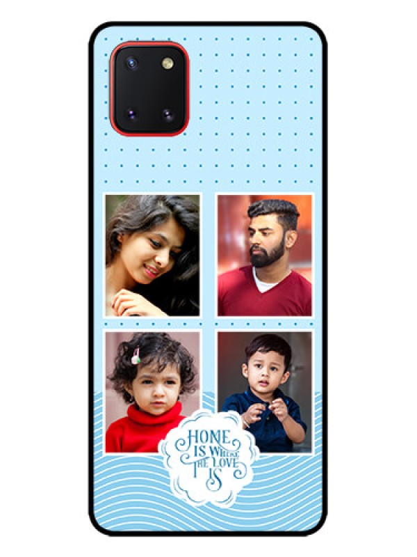 Custom Galaxy Note 10 Lite Custom Metal Phone CaseCute Love Quote With 4 Pic Upload Design
