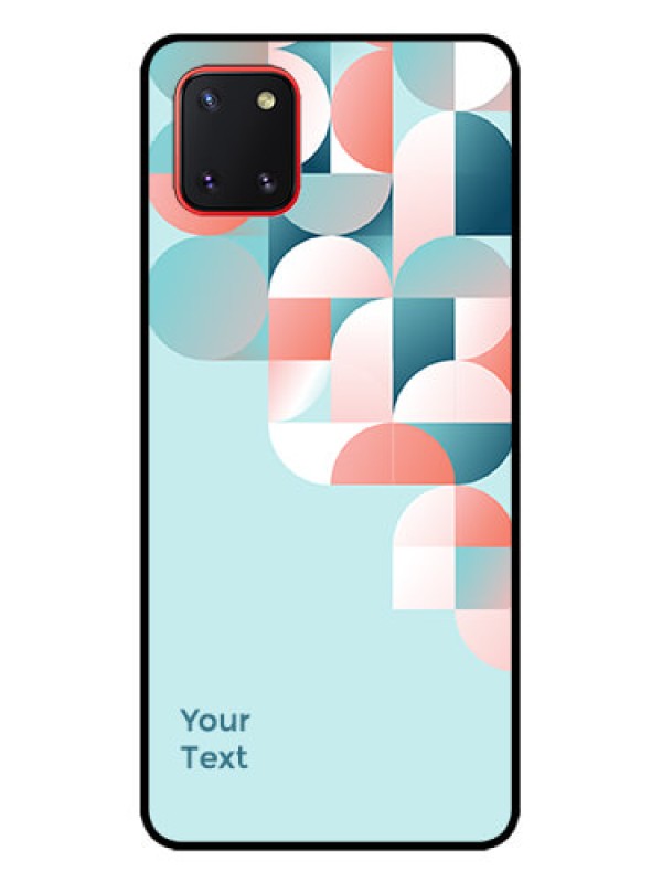 Custom Galaxy Note 10 Lite Custom Metal Phone CaseStylish Semi - Circle Pattern Design
