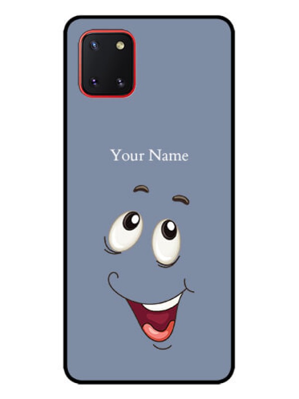 Custom Galaxy Note 10 Lite Custom Metal Phone CaseLaughing Cartoon Face Design