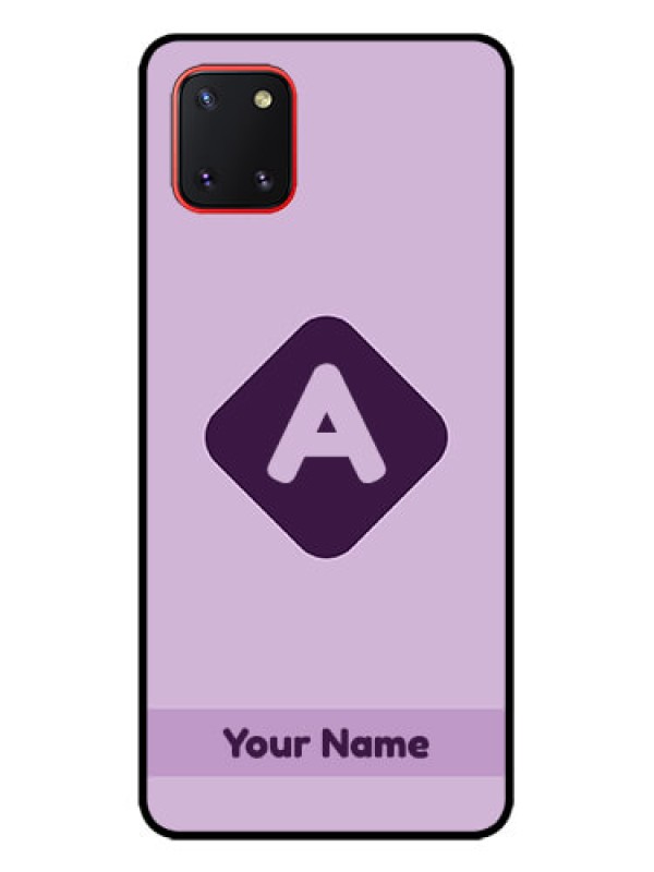 Custom Galaxy Note 10 Lite Custom Metal Phone CaseCustom Letter In Curved Badge Design