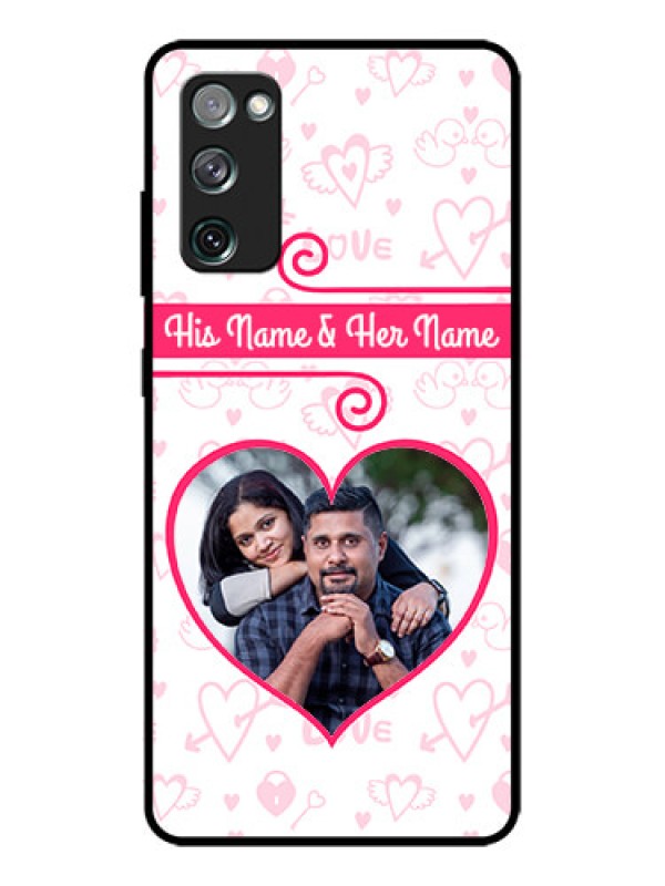 Custom Galaxy S20 FE Custom Metal Phone CaseHeart Shape Love Design