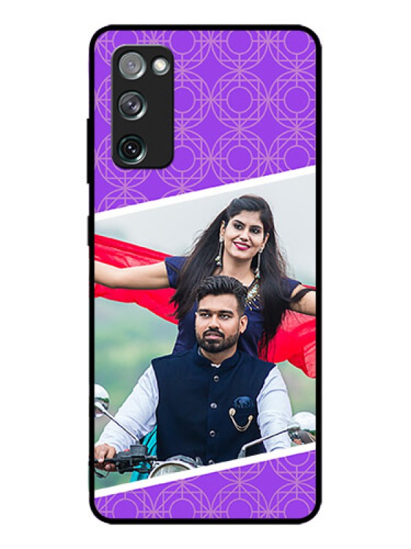 Custom Galaxy S20 FE Custom Metal Phone CaseViolet Color Pattern Design