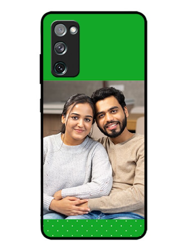 Custom Galaxy S20 FE Custom Metal Phone CaseGreen Pattern Design