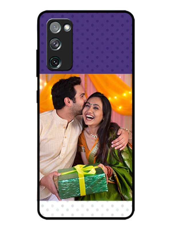 Custom Galaxy S20 FE Custom Metal Phone CaseViolet Colored Pattern Design