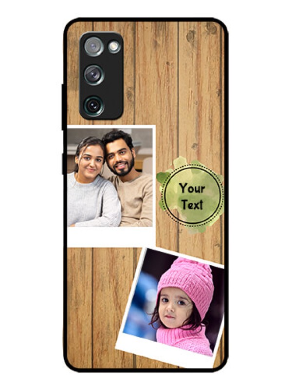 Custom Galaxy S20 FE Custom Metal Phone CaseWooden Texture Design